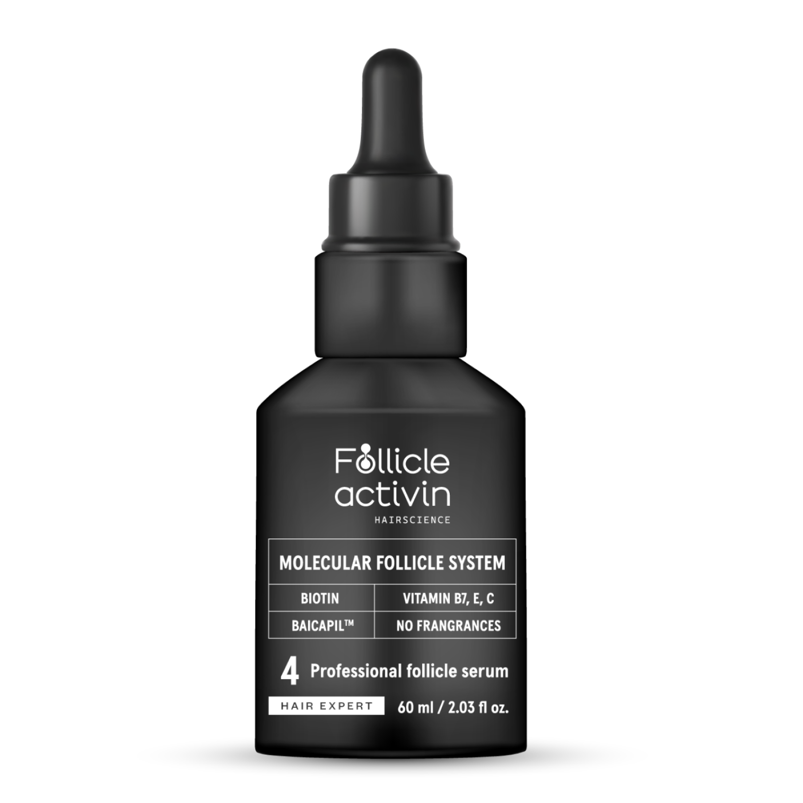 FOLLICLE ACTIVIN: un suero activador de los folículos capilares sin equivalentes en el mercado, con una concentración 5 veces mayor de ingredientes activos FOLLICLE ACTIVIN: un suero activador de los folículos capilares sin equivalentes en el mercado, con una concentración 5 veces mayor de ingredientes activos