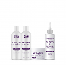 Sistema de tratamiento de 1 mes para la restauración máxima del cabello dañado